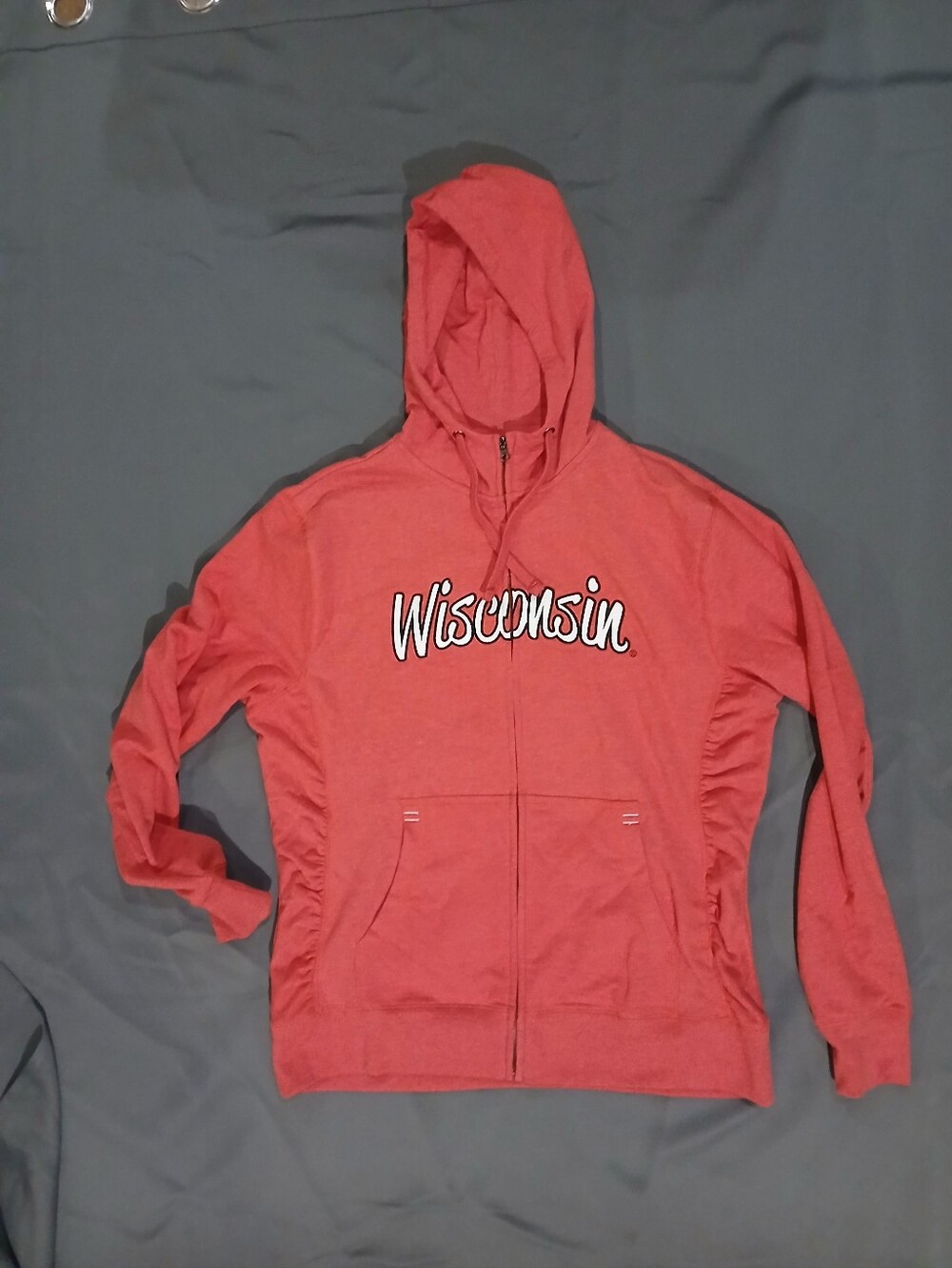 Wisconsin Red Zip-Up Hoodie Jacket